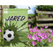 Soccer Garden Flag - Outside In Flowers