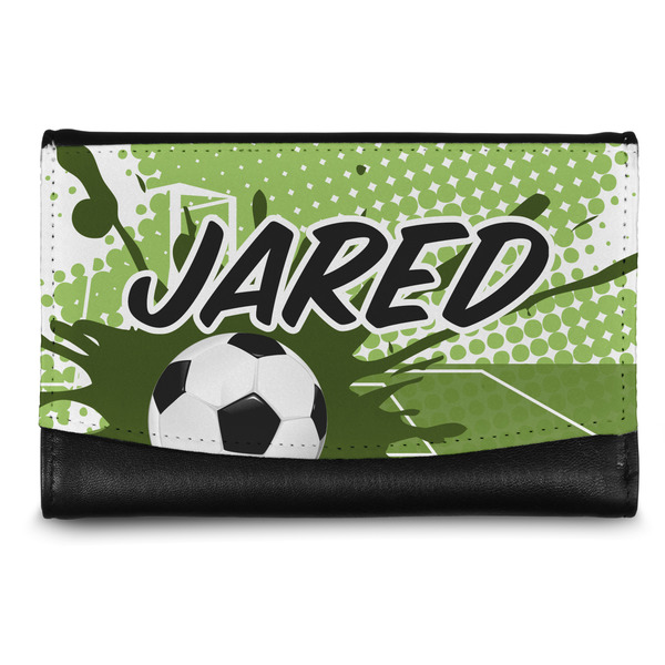 Custom Soccer Genuine Leather Women's Wallet - Small (Personalized)