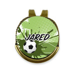 Soccer Golf Ball Marker - Hat Clip - Gold