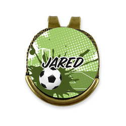 Soccer Golf Ball Marker - Hat Clip - Gold