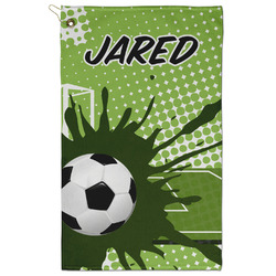 Soccer Golf Towel - Poly-Cotton Blend w/ Name or Text