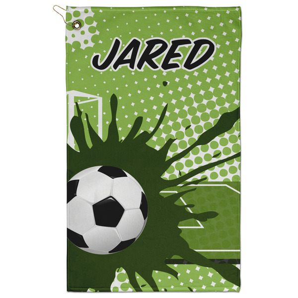 Custom Soccer Golf Towel - Poly-Cotton Blend - Large w/ Name or Text