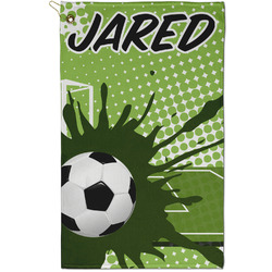 Soccer Golf Towel - Poly-Cotton Blend - Small w/ Name or Text