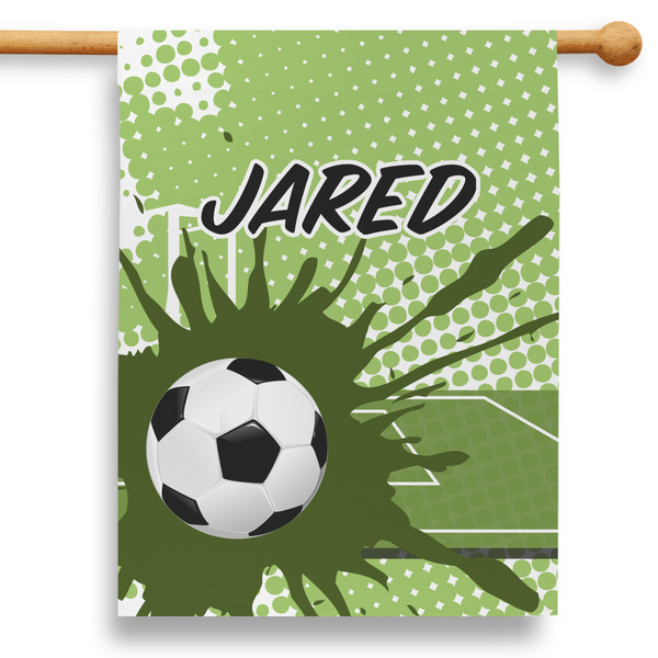 Custom Soccer 28" House Flag (Personalized)