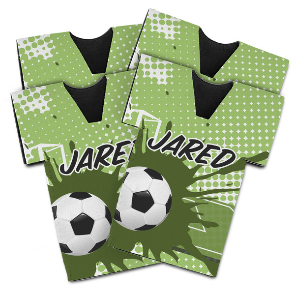 Custom Soccer Jersey Bottle Cooler - Set of 4 (Personalized)