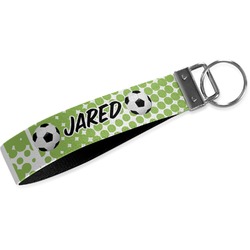 Soccer Wristlet Webbing Keychain Fob (Personalized)