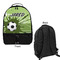 Soccer Large Backpack - Black - Front & Back View