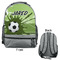 Soccer Large Backpack - Gray - Front & Back View