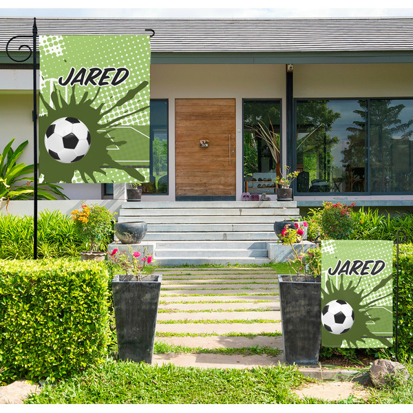 Custom Soccer Large Garden Flag - Double Sided (Personalized)