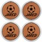 Soccer Leather Coaster Set of 4