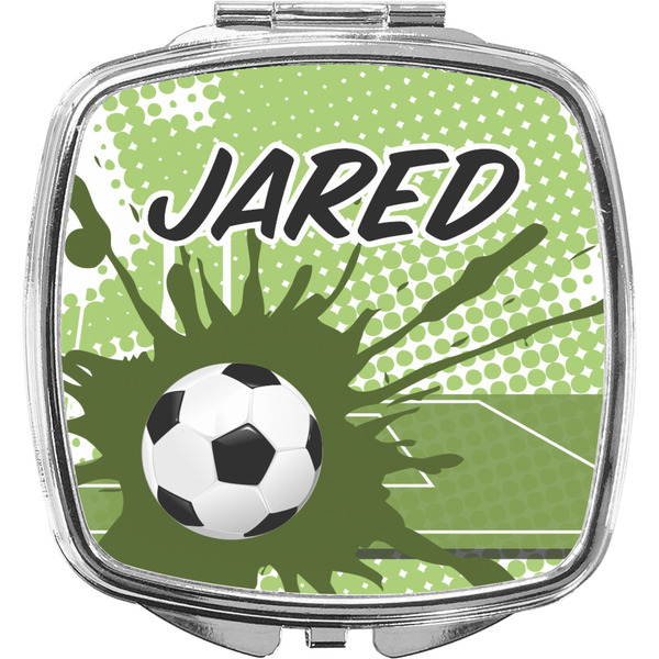 Custom Soccer Compact Makeup Mirror (Personalized)