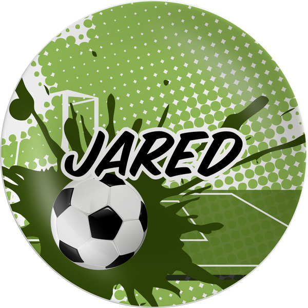 Custom Soccer Melamine Salad Plate - 8" (Personalized)