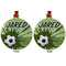 Soccer Metal Ball Ornament - Front and Back