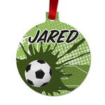 Soccer Metal Ball Ornament - Double Sided w/ Name or Text