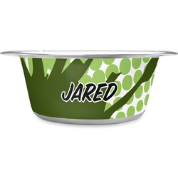 Soccer Stainless Steel Dog Bowl - Medium (Personalized)