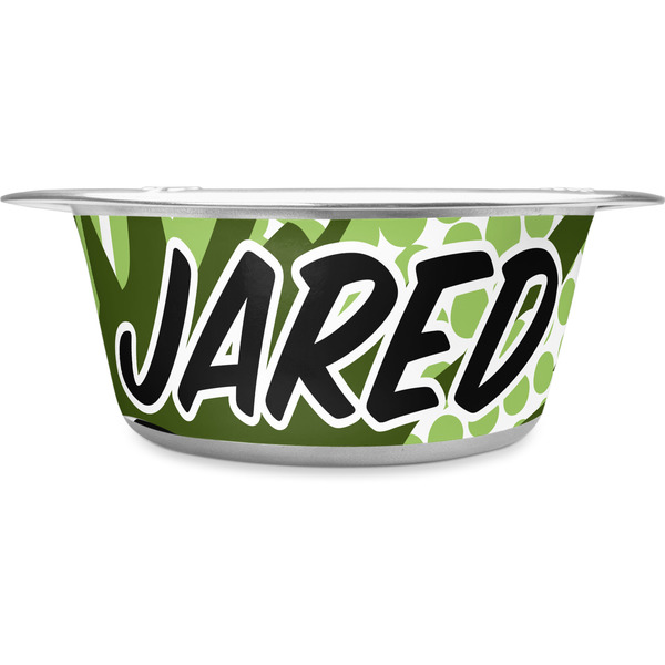 Custom Soccer Stainless Steel Dog Bowl - Medium (Personalized)