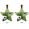 Soccer Metal Star Ornament - Front and Back