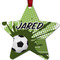 Soccer Metal Star Ornament - Front