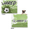 Soccer Microfleece Dog Blanket - Large- Front & Back