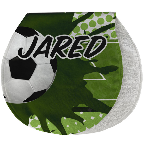 Custom Soccer Burp Pad - Velour w/ Name or Text