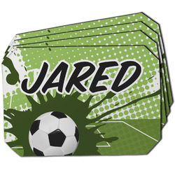 Soccer Dining Table Mat - Octagon w/ Name or Text