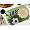 Soccer Octagon Placemat - Single front (LIFESTYLE) Flatlay