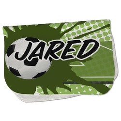 Soccer Burp Cloth - Fleece w/ Name or Text