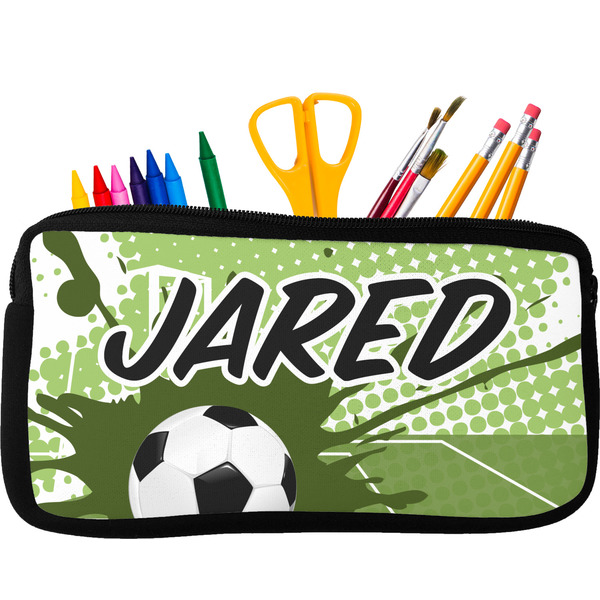 Custom Soccer Neoprene Pencil Case (Personalized)