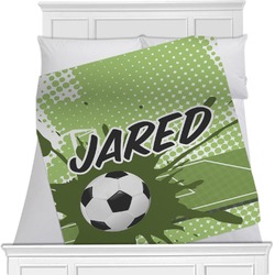 Soccer Minky Blanket - 40"x30" - Double Sided (Personalized)