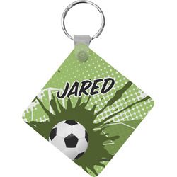 Soccer Diamond Plastic Keychain w/ Name or Text