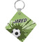 Soccer Personalized Diamond Key Chain