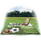 Soccer Picnic Blanket - with Basket Hat and Book - in Use