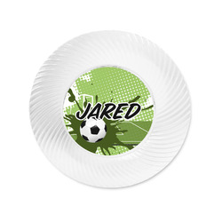 Soccer Plastic Party Appetizer & Dessert Plates - 6" (Personalized)