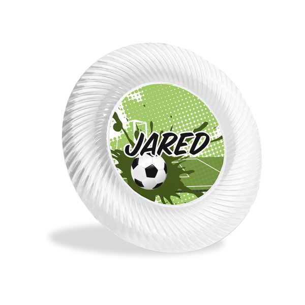 Custom Soccer Plastic Party Appetizer & Dessert Plates - 6" (Personalized)