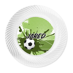 Soccer Plastic Party Dinner Plates - 10" (Personalized)