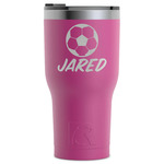 Soccer RTIC Tumbler - Magenta - Laser Engraved - Single-Sided (Personalized)