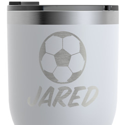 Soccer RTIC Tumbler - White - Engraved Front & Back (Personalized)