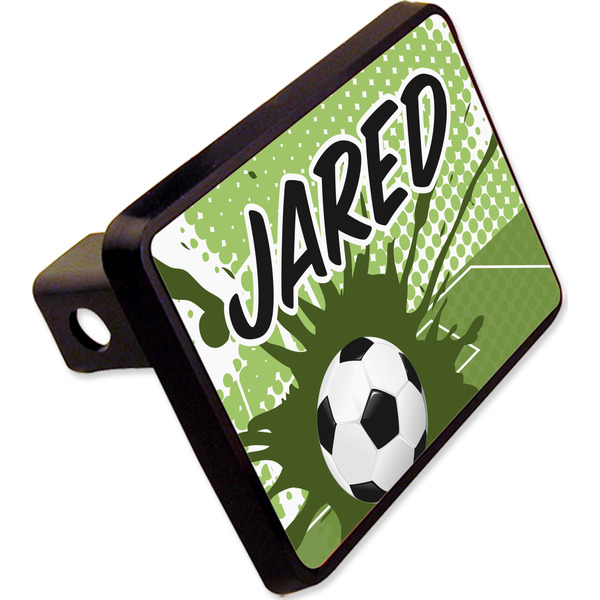 Custom Soccer Rectangular Trailer Hitch Cover - 2" (Personalized)