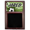 Soccer Red Mahogany Sticky Note Holder - Flat