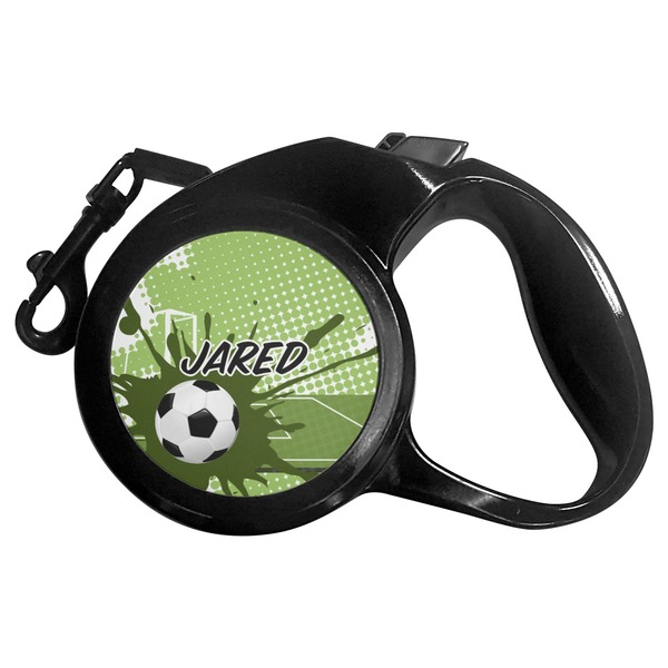 Custom Soccer Retractable Dog Leash - Medium (Personalized)