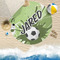 Soccer Round Beach Towel Lifestyle