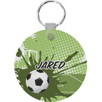 Soccer Round Plastic Keychain (Personalized)