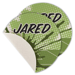 Soccer Round Linen Placemat - Single Sided - Set of 4 (Personalized)