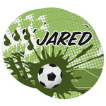 Soccer Round Paper Coasters w/ Name or Text