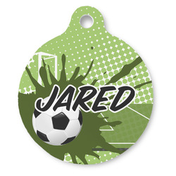 Soccer Round Pet ID Tag - Large (Personalized)