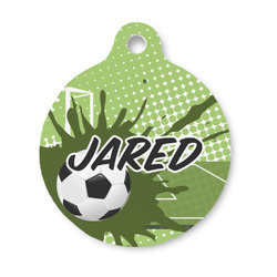 Soccer Round Pet ID Tag - Small (Personalized)