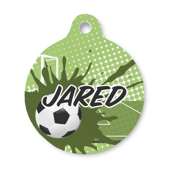 Custom Soccer Round Pet ID Tag - Small (Personalized)