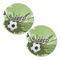 Soccer Sandstone Car Coasters - Set of 2