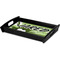 Soccer Serving Tray Black - Corner