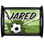 Soccer Black Wooden Tray - Large (Personalized)